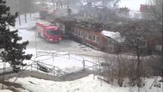 Kraftig brand i Rissneskolan