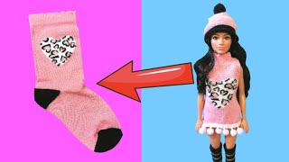 New Ideas BARBIE CLOTHES Making with Socks | Barbie Dress Hacks