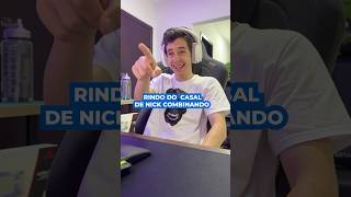 Se eu ver duo eu amasso, não pode ser feliz do meu lado! 🖐️😔 Eai quem tem nick combinando? #meme