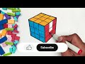 drawing a rubik s cube easy for kids step by step 🟥🟨🟦 drawings for kids 🧩 easy drawings