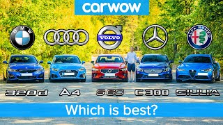 BMW 3 Series v Audi A4 v Merc C-Class v Volvo S60 v Alfa Giulia – which is best?