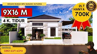 Desain Rumah Minimalis 9x16 M  (2 lantai ) Bpk Nanang Sutarna  - Jasa Desain Rumah