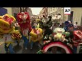 Thousands of people line the streets of Lima's Chinatown to celebrate the arrival of a Lunar New Yea