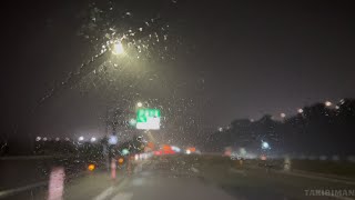 【睡眠・ASMR】雨の高速道路（Rainy highway drive）