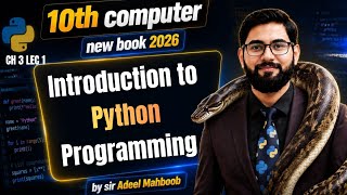 Introduction to python programming | 10th class computer chapter 3
