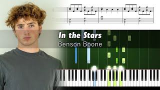 Benson Boone - In the Stars - Accurate Piano Tutorial with Sheet Music