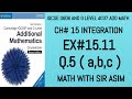 Additional Math IGCSE 0606 and O levels 4037 Ch#15 Integration. Ex 15.11 Q.5 (a,b,c). Lecture# 226.