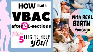 Vaginal BIRTH after C section | My BIRTH stories/videos & 5 tips to have a successful VBAC