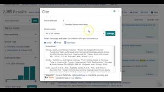 Demo Easy Citations from ProQuest Databases