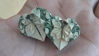 Phong Tran Origami | Dollar Bill Origami Double Heart | Money Origami