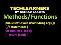Methods in java