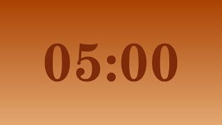 5-Minute Countdown Timer | (Fire → Brown Sugar) × Reddish Brown