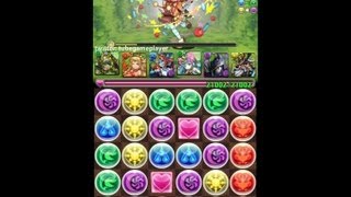 パズドラ「ECOコラボ タイニー島 天国」愛猫神・バステト×ゼウス7.5倍PTノーコン攻略