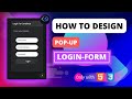 Animated Popup Login Form Using Only HTML, CSS | WEB DESIGN | @cstricks