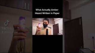 What Actually Amber Heard Written in Paper #Shorts #Amberherad #johnny #deep #johnnydeep