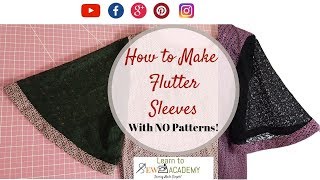 How to Cut Flutter Sleeves without  A Pattern | Quick Sewing Tips #14 | LTS Academy