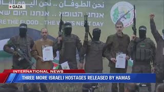 Three more Israeli hostages released by Hamas