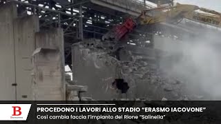 Procedono i lavori allo stadio Erasmo Iacovone