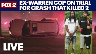 Ex-Warren cop on trial for manslaughter charges in high speed crash