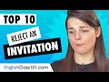 Learn the Top 10 Ways to Reject an Invitation