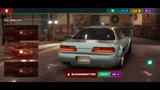 Buying S13 Silvia and checking customization in Static Shift Racing