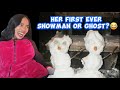 Filipina Wife Takes on the Snow at 9 PM – First Snow Moment!