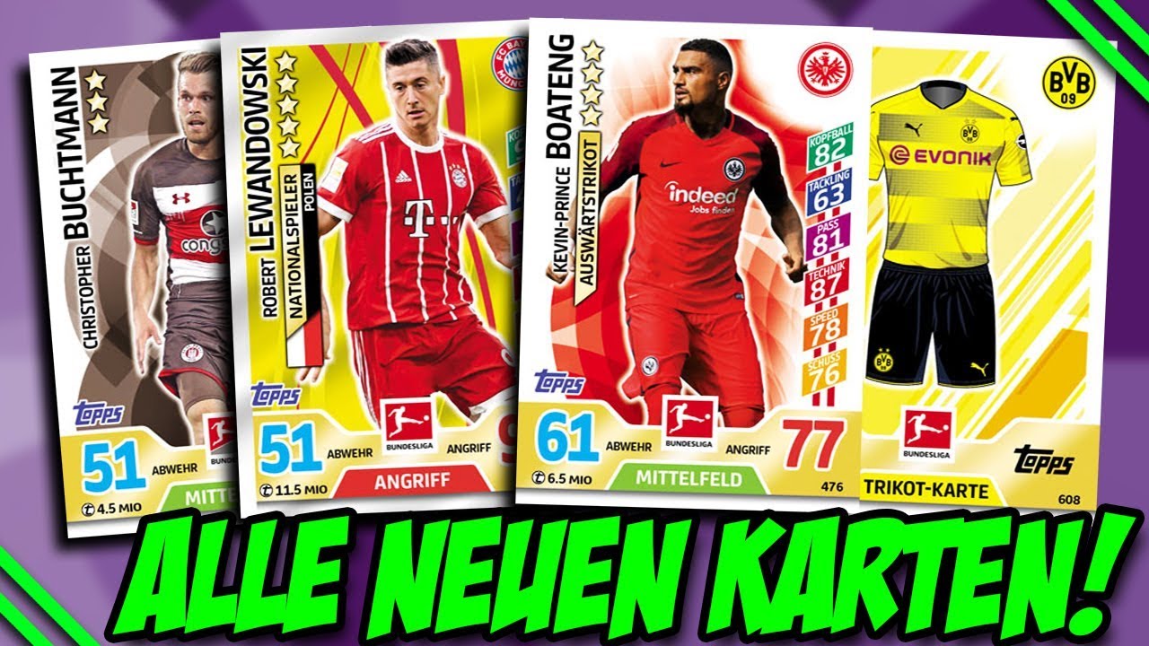 ALLE NEUEN KARTEN!!! | Topps Match Attax Extra 2017-2018 | Bundesliga ...