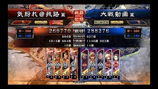 【三国志大戦4】4枚一喝大水計vs朱儁漢号令【2018.2.28】