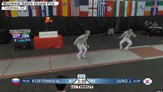 2020 158 T32 15 M S Individual Montreal CAN GP RED KOSTENKO RUS vs JUNG KOR