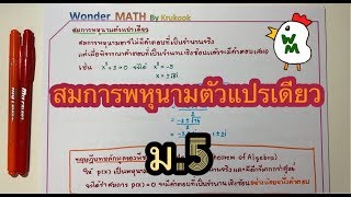 สมการพหุนามตัวแปรเดียว (WM31)