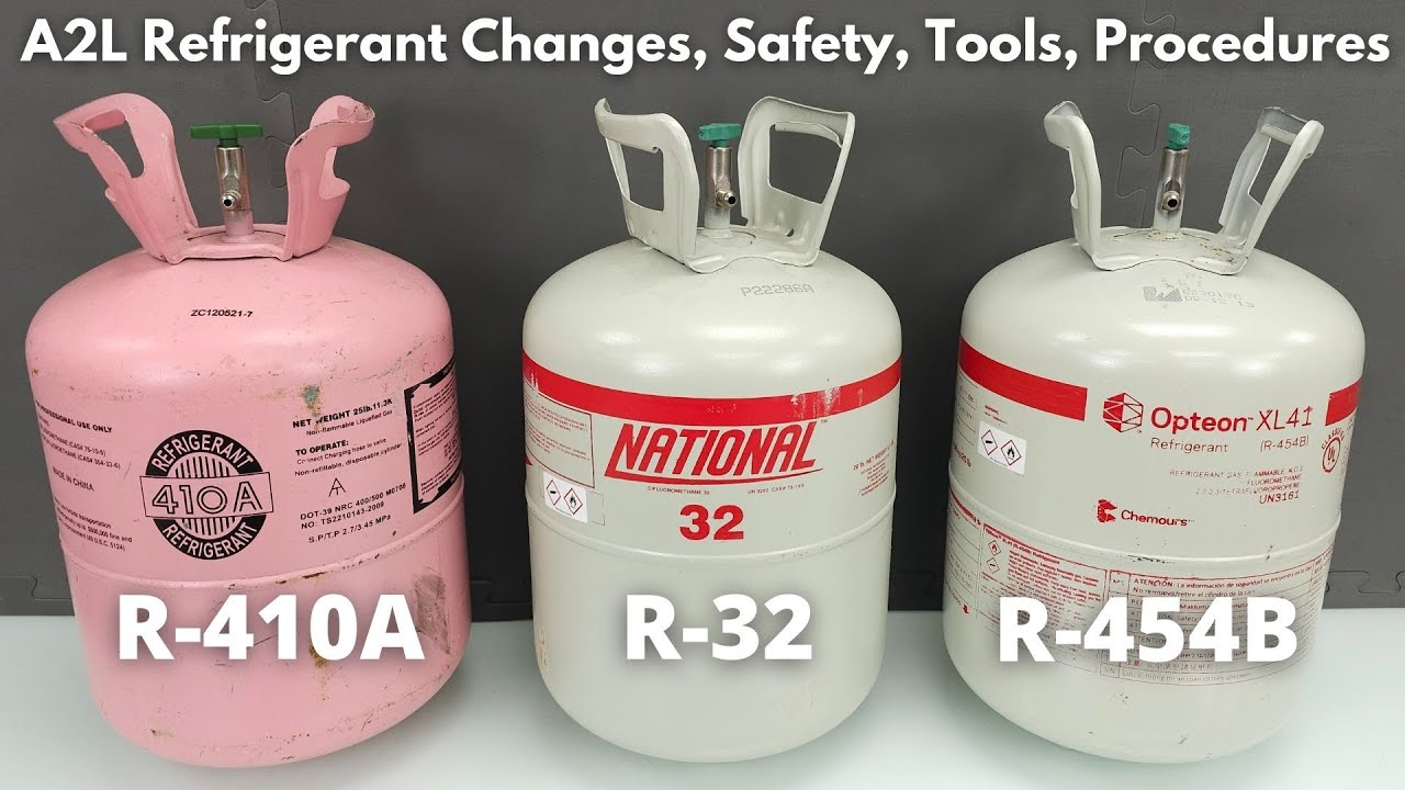 A2L Refrigerants R-454B And R-32 Explained! Bottles, Changes, Rules ...