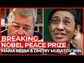 Maria Ressa and Dmitry Muratov win 2021 Nobel Peace Prize