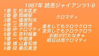 1987年 読売ジャイアンツ1-9