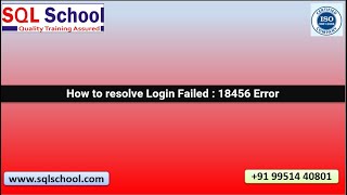 SQL Server Connections Login Failed - 18456 Error