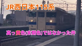 【JR西日本115系】真っ黄色(末期色)ではなかった件