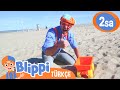 Blippi Kumdan Kale Yapıyor 🏖️ Blippi Türkçe - Çocuklar için Eğitici Videolar