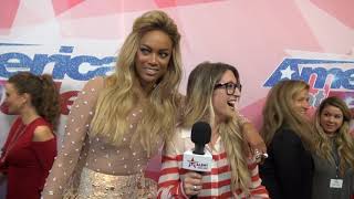 Tyra Banks Relives Her I WAS ROOTING For You Moment on AGT Finale Red Carpet
