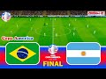 Brazil vs Argentina - Final Copa America 2024 - Full Match & All Goals | PES Gameplay PC