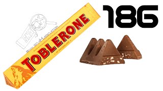 Toblerone Swiss Chocolate Bar with Honey \u0026 Almond Nougat (100g) 🍯 🍫 🇨🇭 [Judgment Day: 0186]