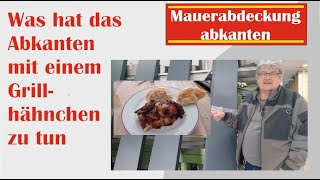 Mauerabdeckung aus Aluminium Prefa anthrazit P10 abkanten und für die Baustelle organisieren.