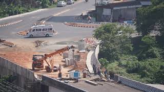 Thiruvalla Bypass - Laying Precast Traffic Barrier- 10 February 2020 - Timelapse