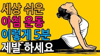 세상 쉬운 아침 운동 이렇게 5분만 하세요! 제발 해보세요