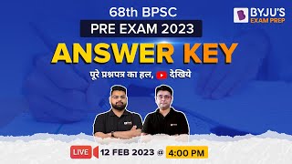 BPSC 68th Answer Key | 68th BPSC Prelims Question Paper Solution &  Analysis