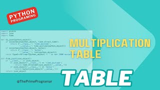 Create Multiplication Table Using For Loop | Python Programing || Print Multiplication Table