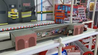 The London Toy Company model train set on display at the London Toy Fair 2022