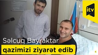 🇦🇿🇹🇷Səlcuq Bayraktar Türkiyədə müalicə olunan qazimizi ziyarət edib, ona hədiyyə verib