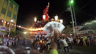 ４Ｋ あやめ二丁目の山車　のの字廻し～曳き別れ　七丁連合式典　潮来祇園祭禮2018　中日　C0013