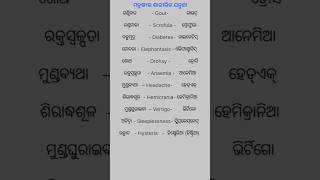 Man's all Disease part 3. ଓଡ଼ିଆ to english words meaning #trending #viral #shorts 🙏🙏💯📝