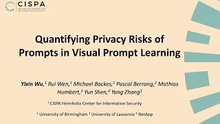 USENIX Security '24 - Quantifying Privacy Risks of Prompts in Visual Prompt Learning