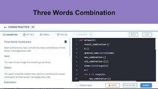 Three Word Combination | Python Coding Challenge | CCBP | NxtWave